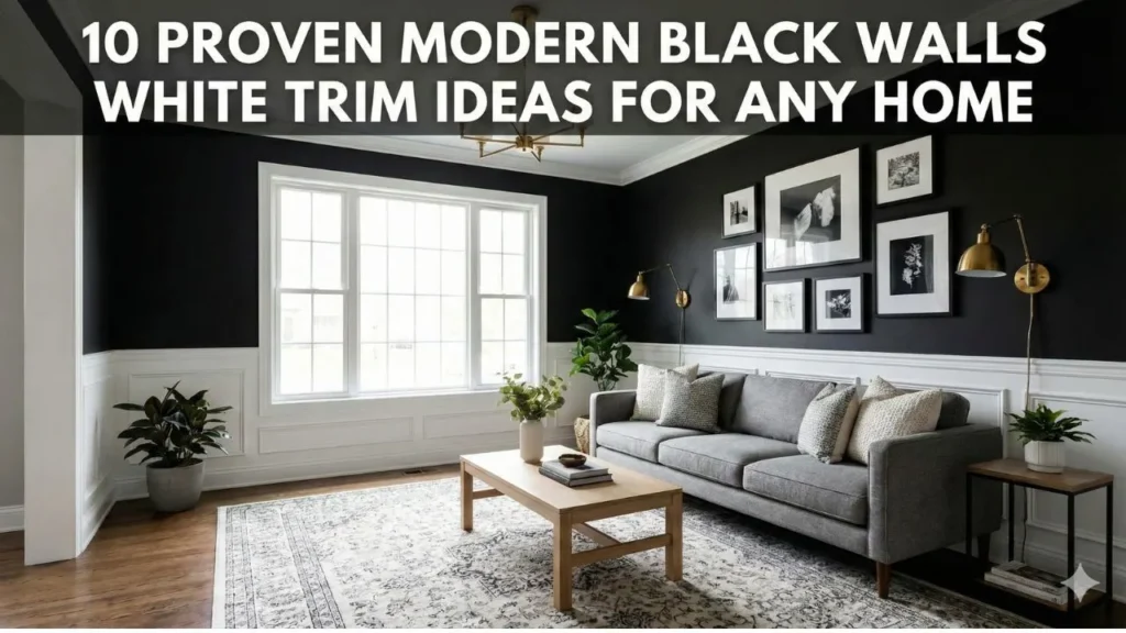 10 Proven Modern Black Walls White Trim Ideas for Any Home