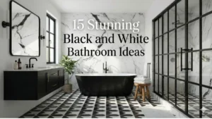 15 Stunning Black and White Bathroom Ideas