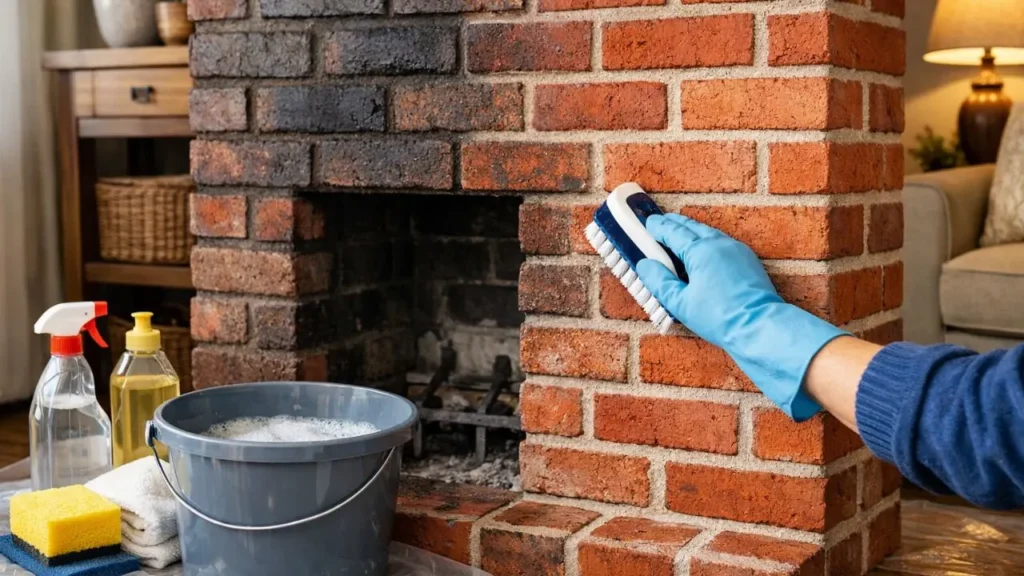 How To Clean a Brick Fireplace