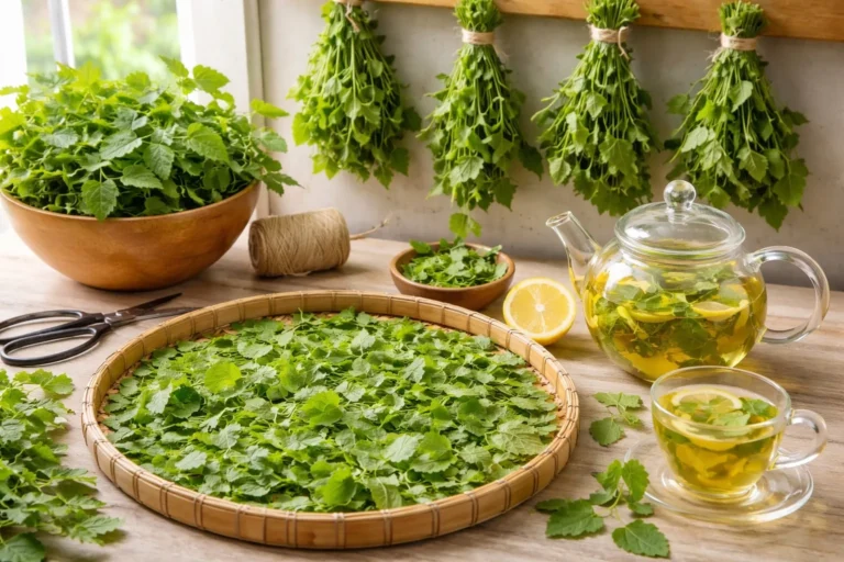 Drying Lemon Balm Leaves for Tea