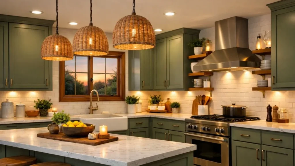 Lighting Your Sage Green Kitchen Correctly