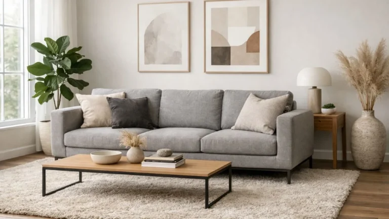 Living Room with Grey Sofa Ideas