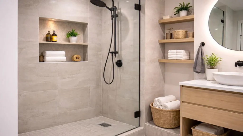 Built In Niches for Showers