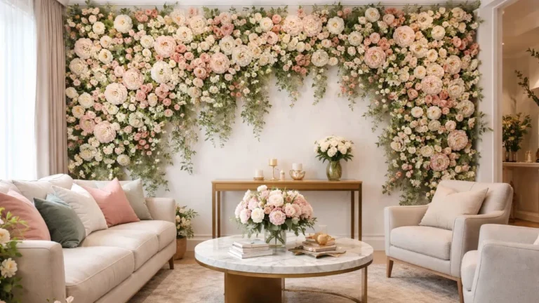 Decoration of Wall with Flowers