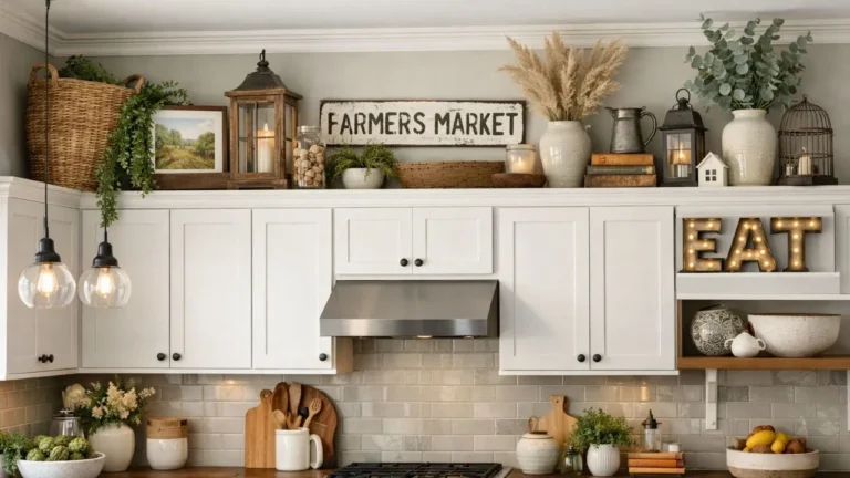 How to Decorate Above Kitchen Cabinets Smartly