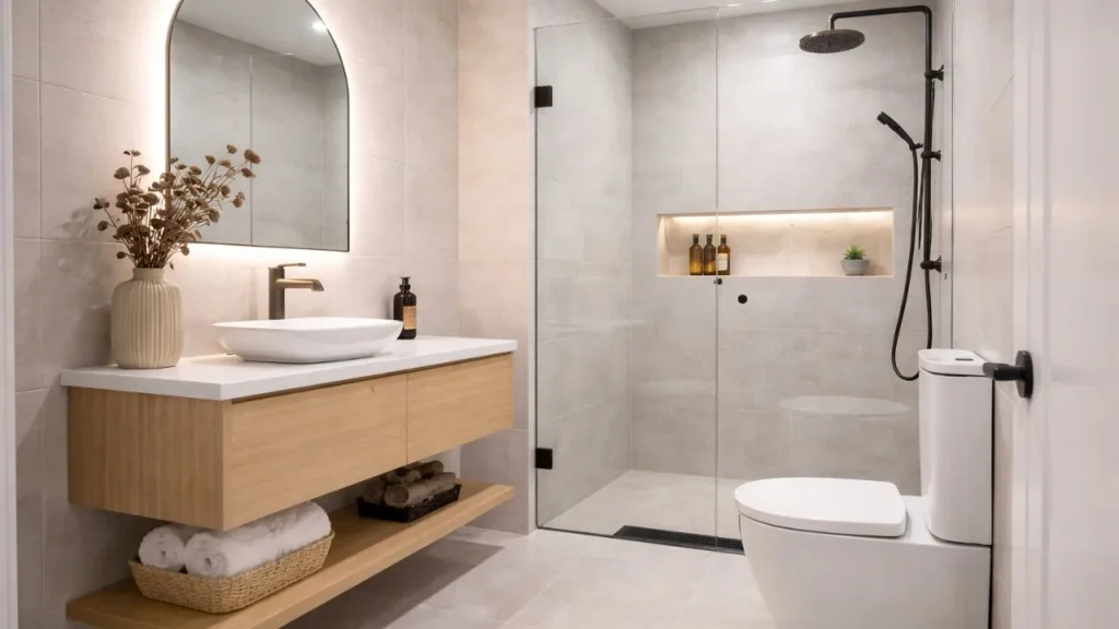 Modern Aesthetic Value in Compact Bathrooms