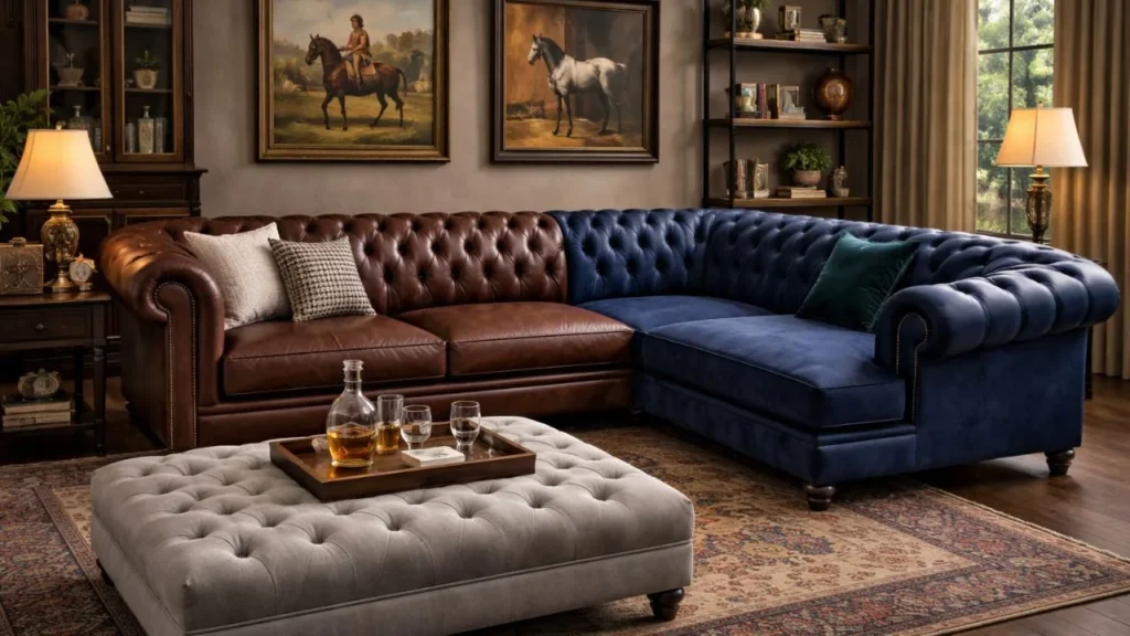 Chesterfield Sofa Set L Shape