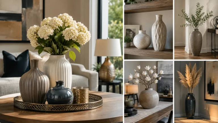 Decorative Vase Ideas for Tables, Shelves and Corners